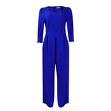 Fongt Women's Winter Long Sleeves Loose Broad-Legged Straight-Tight Large-Size African Jumpsuit