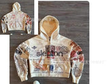 Fongt New SLEPTON Zipper Abstract Art Jacket Handsome Net Red Hooded Cardigan Jacket