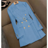 Fongt Fried Street Blaze Jacket Women's Long 2025 Spring And Autumn New Temperament British Wind Single Buckle Wind Wind Wind Wind Buckle Wind