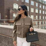 Fongt Women's Autumn And Winter Fashion New 15 Color Jacket Small Scent Style Short Suit Jacket