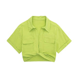 New Elastic Blended Multi-Color Short Style Shirt 7385036-Outfit