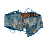 Fongt Short 3 Buckle New Oil Painting Monet Garden Belt Short Belt Outside The Fish Bone Support Strap Girded Waist
