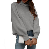 Fongt Solid-Color Knitted Shirt Women's High-Collar Women's New High-Collar Sweater In Autumn And Winter 2025