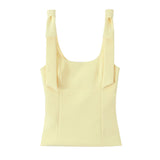 Fongt Sling Sling Waistcoat Women Wear Chic Design Elastic Short Inner Sleeveless Top
