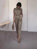 Fongt Summer New Personalized Shoulder System Thin Belt Belt Decorative Pants Set
