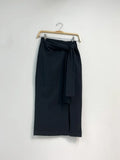 New Women Elegant Sheath Wrap Skirts Front Split Korean OL Style High Waist Chic Work Wear Drawing