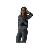 Fongt New Knitwear Women's High-End Casual Casual Lazy Style Women's Striped Sweater