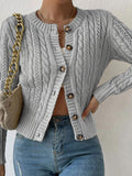 Fongt Autumn Sweater Women's Large Size Mahjong Collar Collar Cardigan Long-Sleeved Coat
