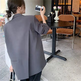 Fongt Gray Blazer Women's Autumn Small Man 2025 New Korean Version Of High-End Fried Street Casual Plus-Size Suit