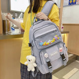 Capacity Women Backpack Student Waterproof Multi-pocket Travel Rucksack High Quality School Bag for Teenage Girl