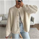 Fongt 2025 Women's Comfortable Casual Solid-Colored Knitted Shirt Jacket