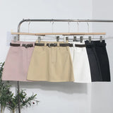 Fongt Shooting Kin Color High-Rise Thin Bag Hip Skirt 2025 New Hundred With Belt A Short Skirt 9997