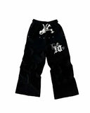 Fongt Grip Velvet Embroidered Sweatpants Trapstar Letter Casual Street Youth Plus Trousers