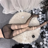 Ti's Hot Lingerie Lady Sexy Stockings Night Shop Hand Tear Socks Arbitrary Pull Pantyhose Thin Open