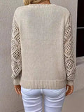 Fongt Sweater Women's Knitted Shirt Languid Languid Long Sleeve V Collar Hooded Top