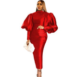 Fongt Bubble Sleeve Christmas Dress Party Dress Party Dress Party Dress Party Dress