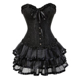 Fongt Court-Sleaf-Sleaf-Sedosom Set Rules Lotus Leaf Lace-Lace-Up Dresses