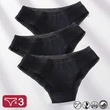 3PCS Women's Cotton Briefs Lace Ventilation Underwear Women Sexy Women's Panties Female Underpants Solid Color