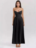 Fongt Women's New Sexy Breast-Wearing Shoulder-Folded Dress