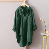 Fongt Casual Wind Pure Color Shirt Spring And Autumn New Women's Cardigan Double Pocket Long Sleeve Temperament Jacket Women's