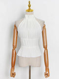 Fongt Sweet And Spicy Wind 2025 Spring New Bare Back Tie High-Necked Sleeveless Design Vest Small Sling Coat