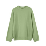 Fongt Soft-Gried Gray Sweater Woman 2025 Autumn And Winter Loose Thick Sheep Velvet Collar Knitted Shirt
