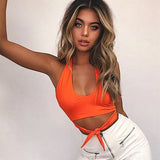 Women Crop Top Solid bandage Embroidery Tops Cropped Ladies Spaghetti Strap Elastic Shirt New Summer Vest