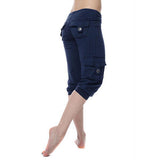 Waist Button Pocket Yoga Cropped