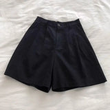 Fongt Literary And Art Cotton Shorts Women Summer Thin Hemp High Waist Small Man Broad Legs Leisure A Word Five-Point Pants