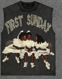 Fongt For Men And Women On The Street Summer Casual Short-Sleeved TST Simdd! Printed Tops
