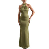 Fongt Neck Evening Dress Fashion Temperament Dress Dress Wish Banquet Fashion Party Dress