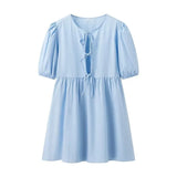 Fongt New Women's Wear T-Shirt Style In The Long-Term Solid Shirt Dress Retro