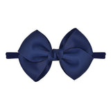 1piece Solid Colors Bowknot Baby Headband For Girls Nylon Elastic Hair Bands Handmade Turban Headwear Hair