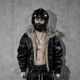 Fongt Two-Piece Hooded Zippered Sweater Street Style Personality Loose Straight Trousers