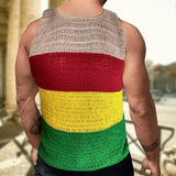Fongt Men's Fan Men's Claming Coarse Knit Dresses Casual Sleeveless Jacket