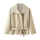 Fongt Women's Clothing 2025 New Explosive Fashion With Belt Wind Coat