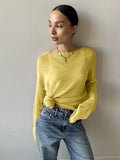Fongt Spring And Summer New Hollow Sweater Women Wind Soft Loose Knitted Long-Sleeved Clothing Hot