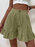 Fongt Women's Summer Wearing Casual Broad Legs Loose Shorts 2025 Summer New Women's High Waist Shorts