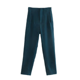 Fongt Workplace Women's Display High Waist Waist Suit Trousers 38 Color Reduced Age And Ankle Pants
