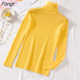 basic turtleneck bottomed sweater women tops woman soft warm slim black white pullover knitted sweaters Jumper pull