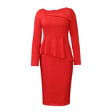 Fongt Large-Size Women's Clothing 2025 Autumn New Fashion Collar Temperament Elegant Long-Sleeved African Dress