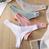 Cotton Feamle Underwear Sexy Panties Women Panties Low Waist Thong Underpants 6 Solid Color Pantys Intimates