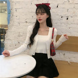 Korean Version Of 2025 New Slim Slim Temperament Elegant Style Pure Knitted Cardigan Coat Women's Fashion