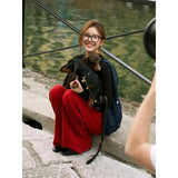 Fongt Luth's Same Red Tight-Fitting Broad-Legged Casual Pants Woman In The Fall Of The Retro Loose Straight Trousers