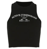 Spring 2024 New Women's Clothing Solid Color Body-Cuff-Enavel Fashion Collar Printing Sleeveless