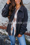 New Ins Ladies Autumn Winter Jacket Casual Twist Knit Double Pocket Shoulder Cuff Buckle Coat-Outfit