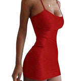 Sexy Nightclub Dress Summer Slim Women's Mini Tight Dress Thin Shoulder Strap Women's Short