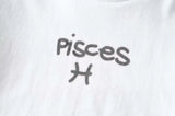 Thin Hotel Harajuku Twelve Constellation Rib Shirt dye Y2K Sweet and Cute Kawaii Pure White Sexy Sleeve Slim T-shirt