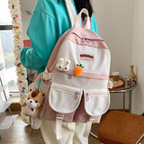 Kawaii Panelled Backpack Fashion Ladies Book Vintage Schoolbag Cute Female Cool Backpack Women Harajuku Student Travel