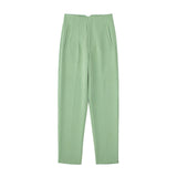 Fongt And Summer 2025 New Fashion Multi-Color Pendant High-Waisted Halon Casual Suit Pants